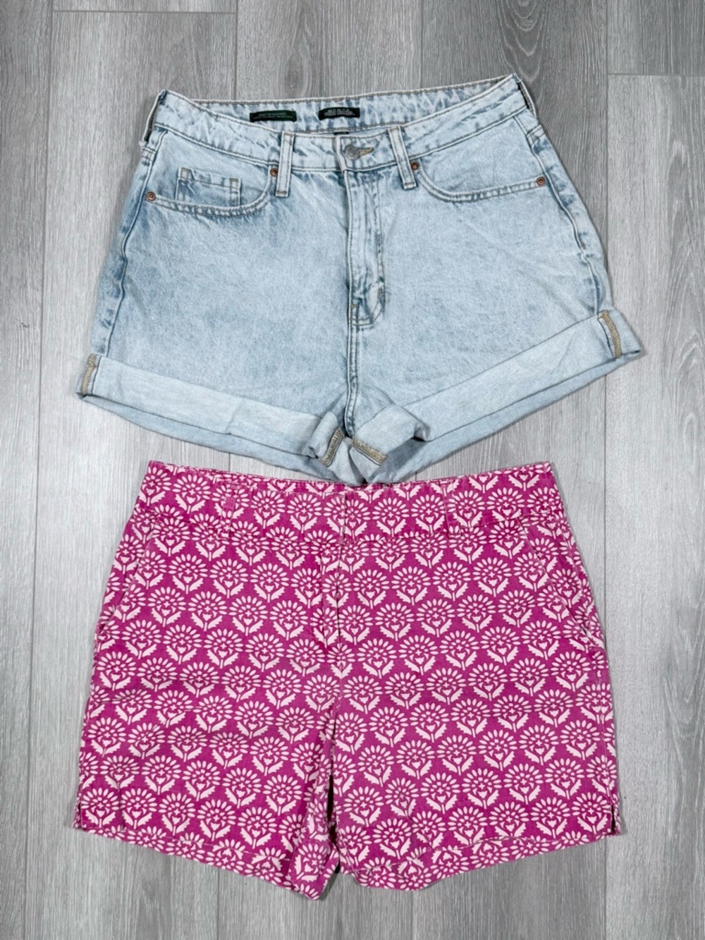 Size 8 Shorts Bundle. LOFT Pink and Wild Fable Denim.